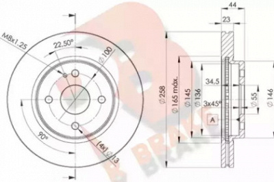 R BRAKE 78rbd26036 -  Тормозной диск